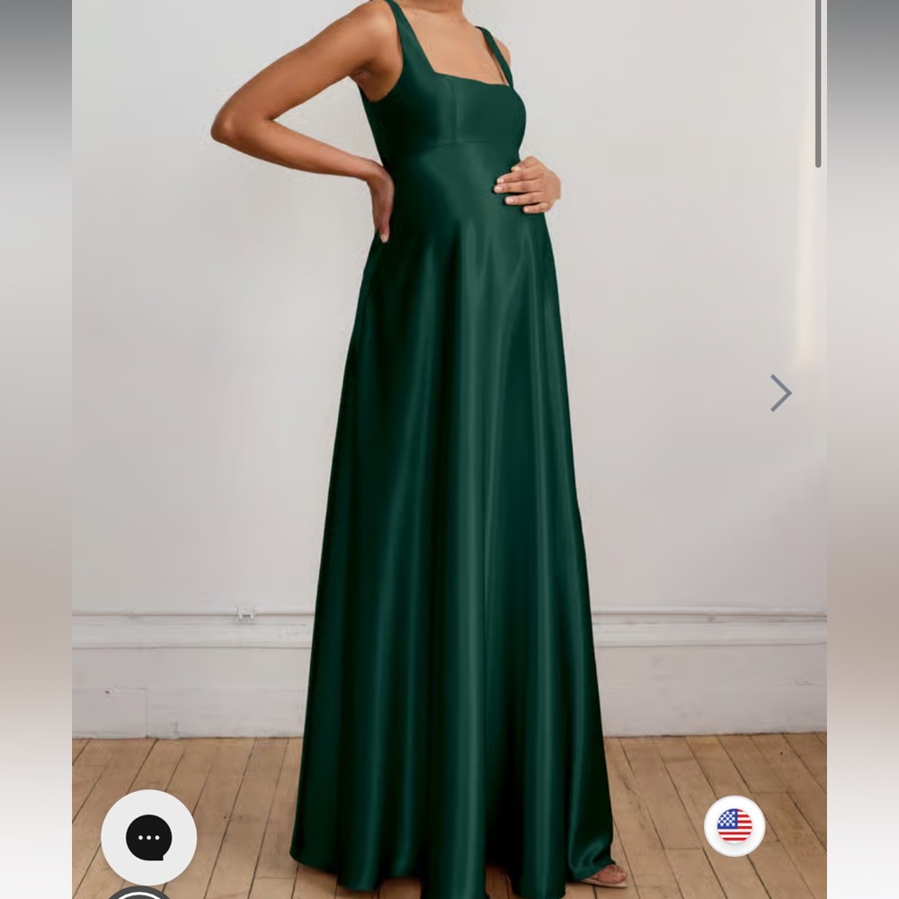 Jenny Yoo Emerald Green Ariana Maxi Maternity Dress Size 6